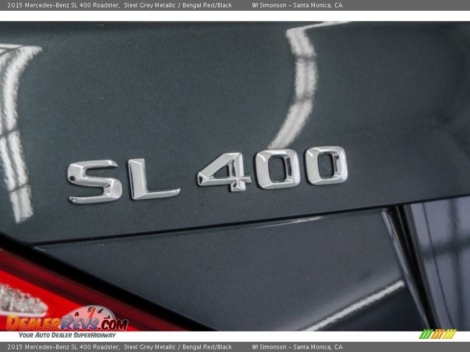 2015 Mercedes-Benz SL 400 Roadster Steel Grey Metallic / Bengal Red/Black Photo #7