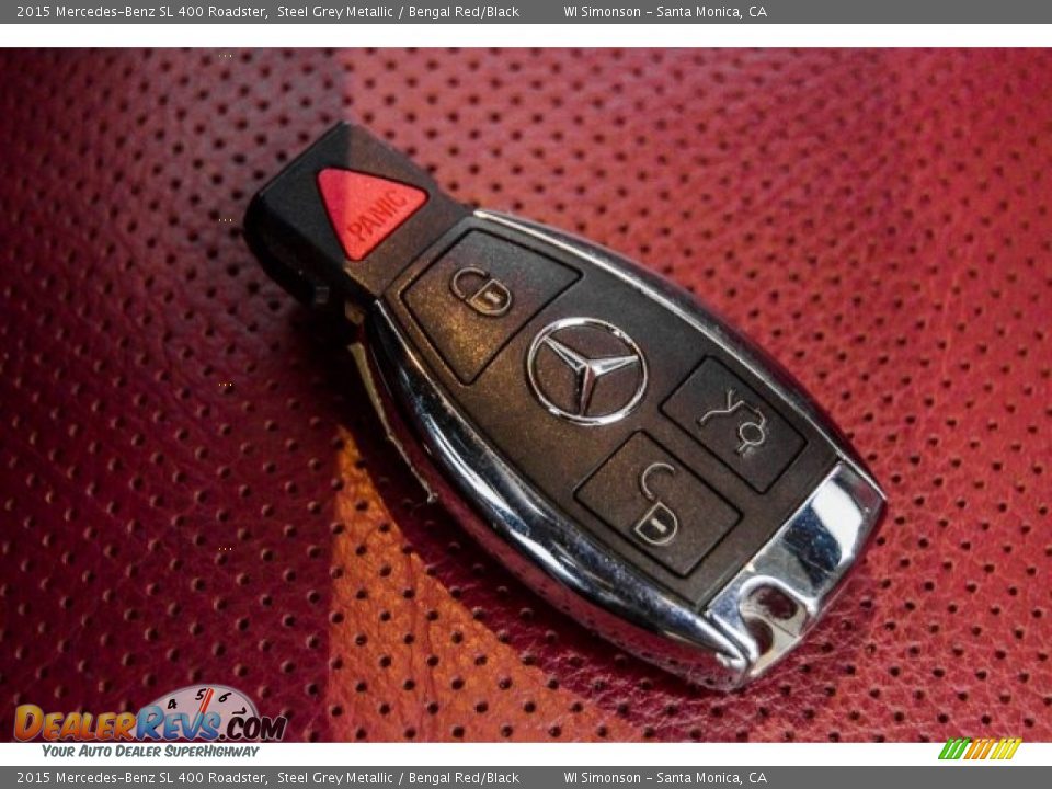 2015 Mercedes-Benz SL 400 Roadster Steel Grey Metallic / Bengal Red/Black Photo #11