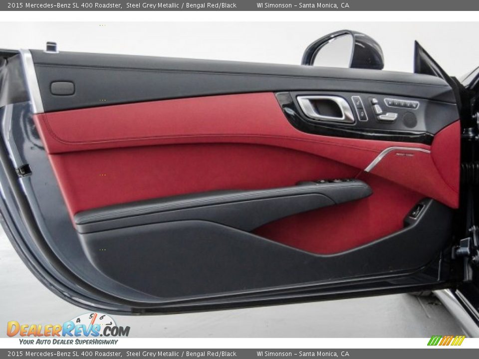 2015 Mercedes-Benz SL 400 Roadster Steel Grey Metallic / Bengal Red/Black Photo #22
