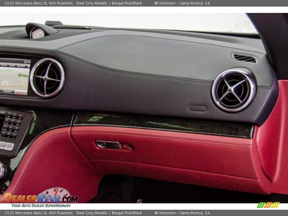 2015 Mercedes-Benz SL 400 Roadster Steel Grey Metallic / Bengal Red/Black Photo #24