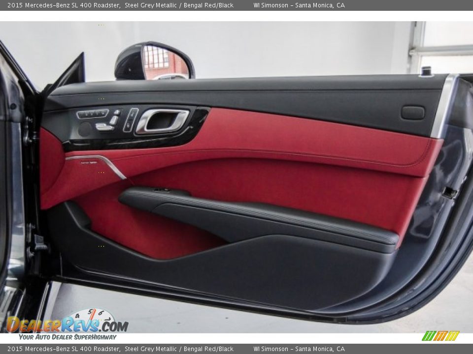 2015 Mercedes-Benz SL 400 Roadster Steel Grey Metallic / Bengal Red/Black Photo #26