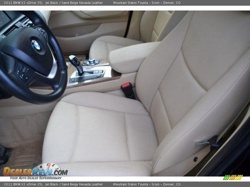 2011 BMW X3 xDrive 35i Jet Black / Sand Beige Nevada Leather Photo #11