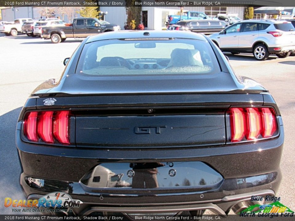 2018 Ford Mustang GT Premium Fastback Shadow Black / Ebony Photo #4