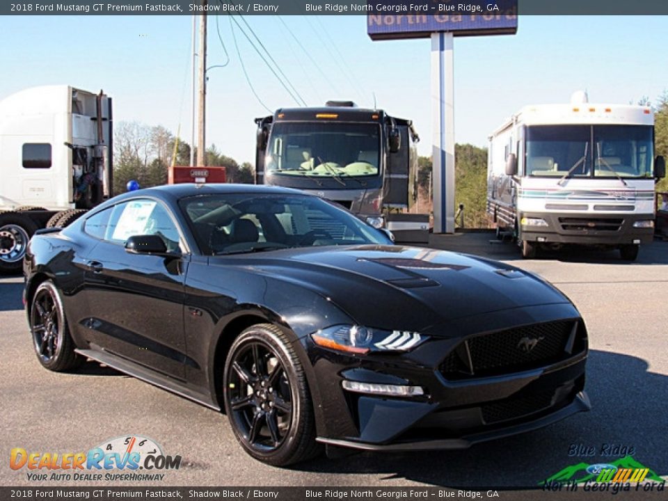 2018 Ford Mustang GT Premium Fastback Shadow Black / Ebony Photo #7