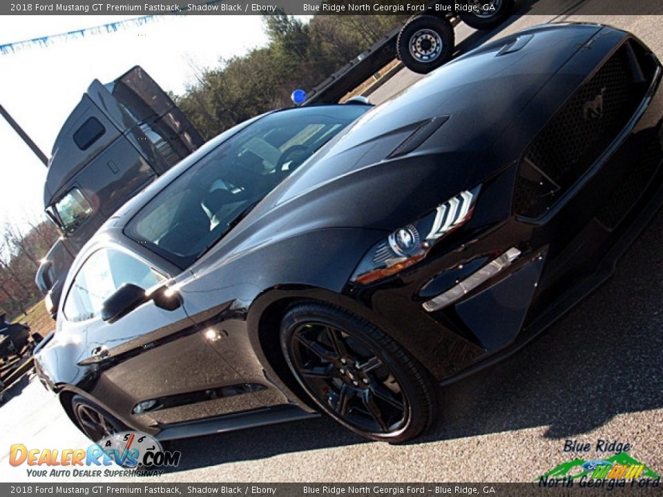 2018 Ford Mustang GT Premium Fastback Shadow Black / Ebony Photo #26