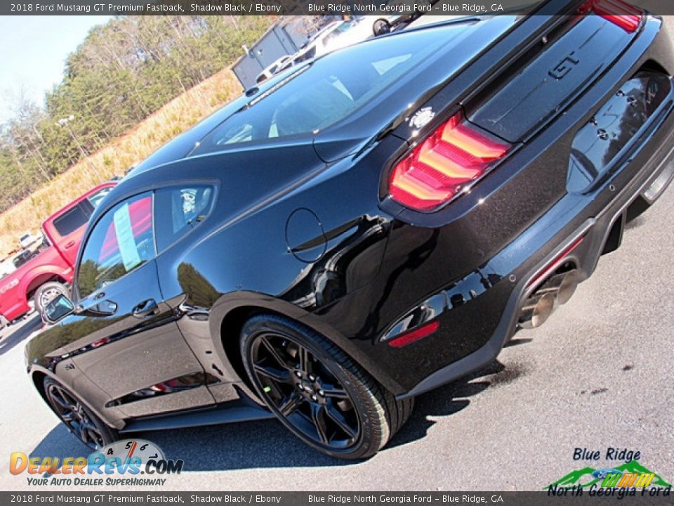 2018 Ford Mustang GT Premium Fastback Shadow Black / Ebony Photo #28