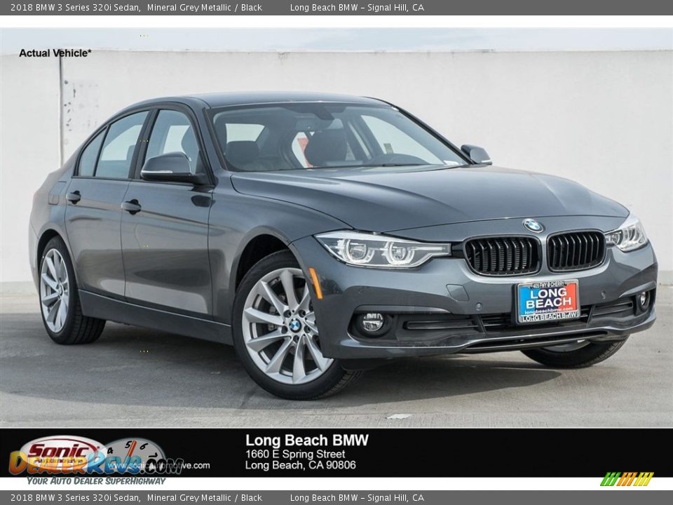2018 BMW 3 Series 320i Sedan Mineral Grey Metallic / Black Photo #1