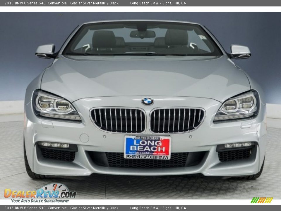 2015 BMW 6 Series 640i Convertible Glacier Silver Metallic / Black Photo #2