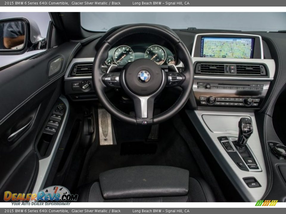 2015 BMW 6 Series 640i Convertible Glacier Silver Metallic / Black Photo #4