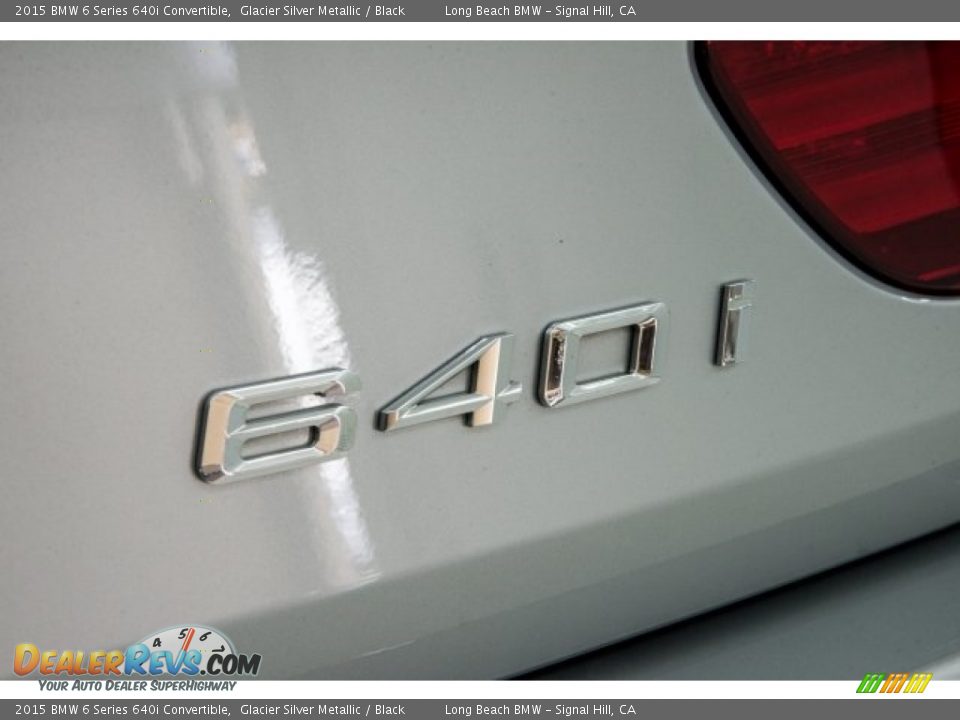 2015 BMW 6 Series 640i Convertible Glacier Silver Metallic / Black Photo #6