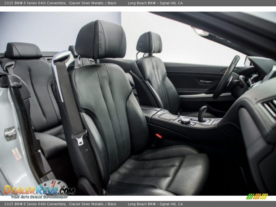 2015 BMW 6 Series 640i Convertible Glacier Silver Metallic / Black Photo #7
