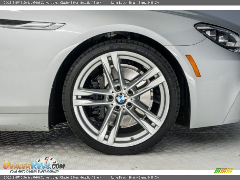 2015 BMW 6 Series 640i Convertible Glacier Silver Metallic / Black Photo #8