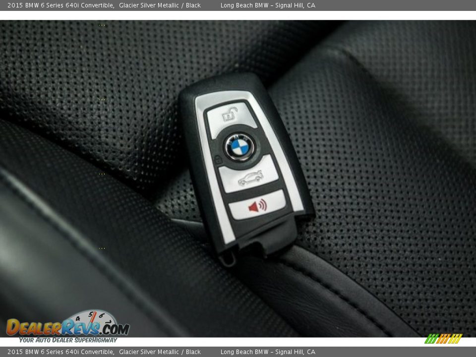 2015 BMW 6 Series 640i Convertible Glacier Silver Metallic / Black Photo #11