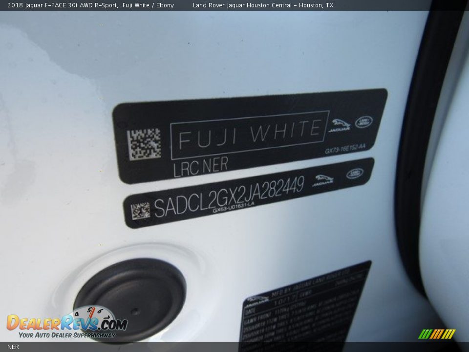 Jaguar Color Code NER Fuji White