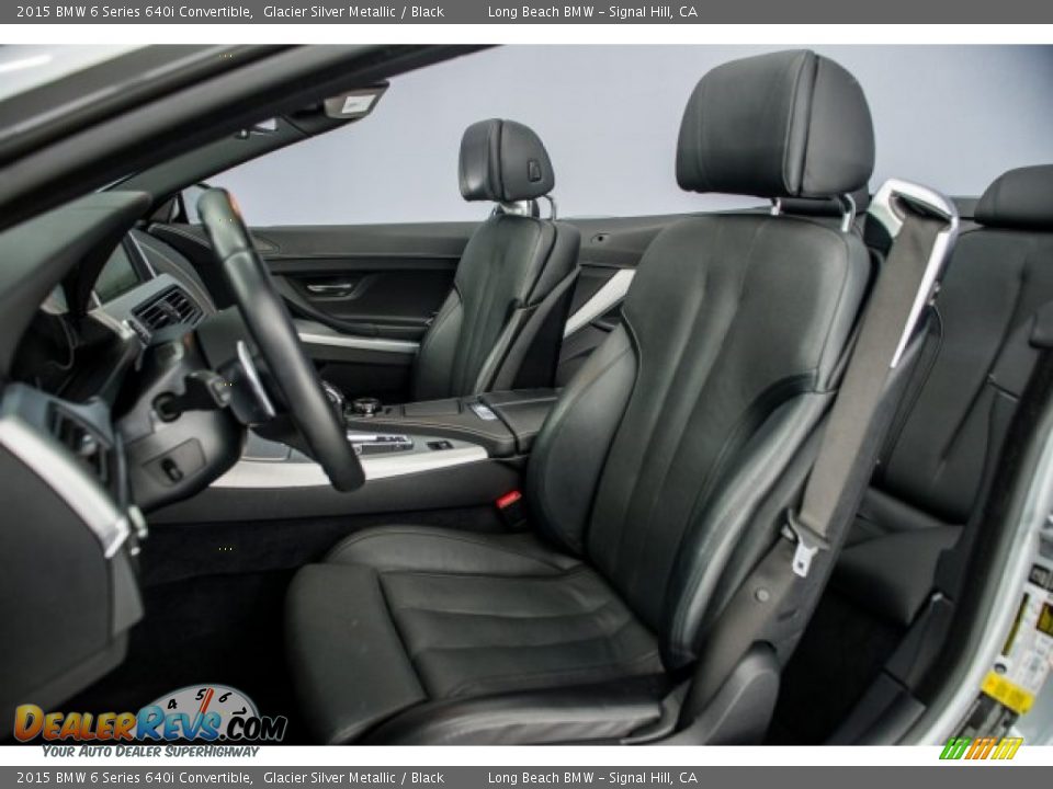 2015 BMW 6 Series 640i Convertible Glacier Silver Metallic / Black Photo #26