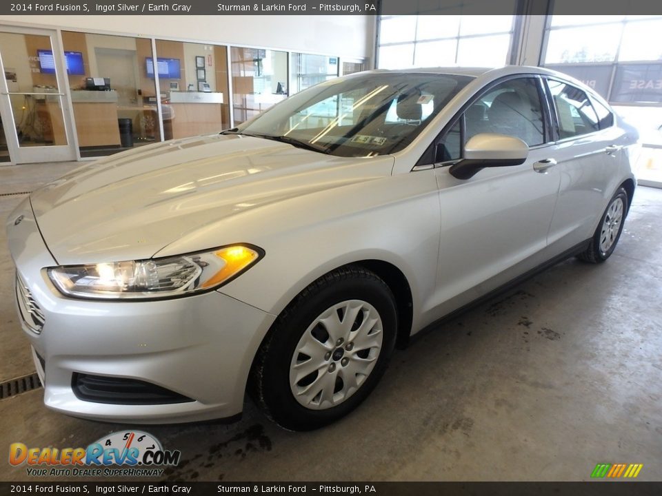 2014 Ford Fusion S Ingot Silver / Earth Gray Photo #5