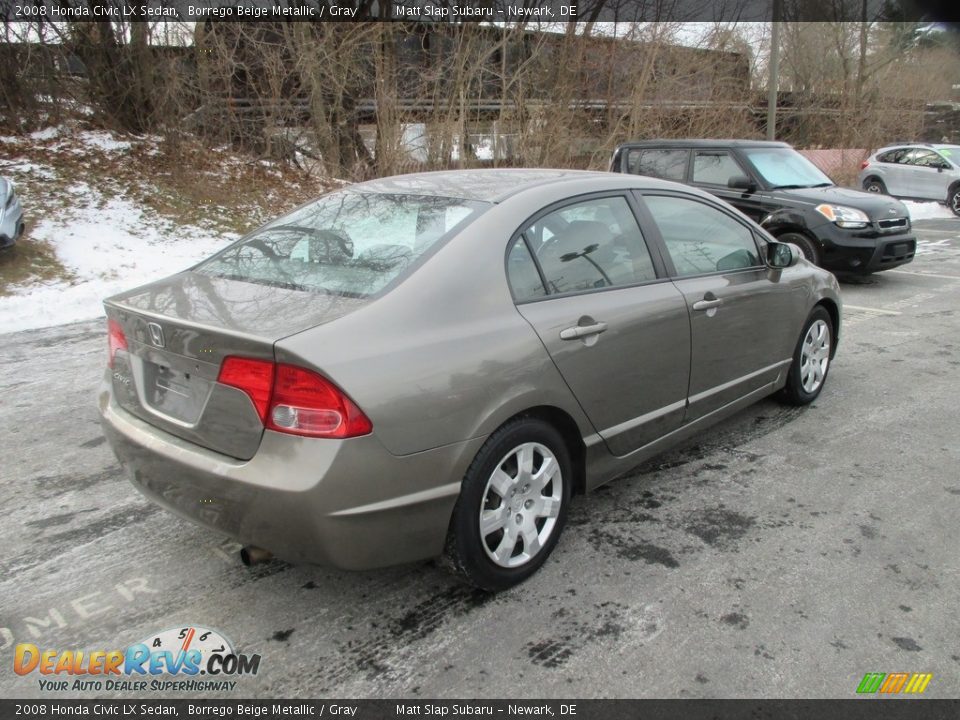 2008 Honda Civic LX Sedan Borrego Beige Metallic / Gray Photo #6