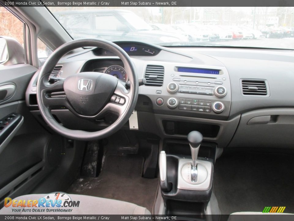 2008 Honda Civic LX Sedan Borrego Beige Metallic / Gray Photo #10