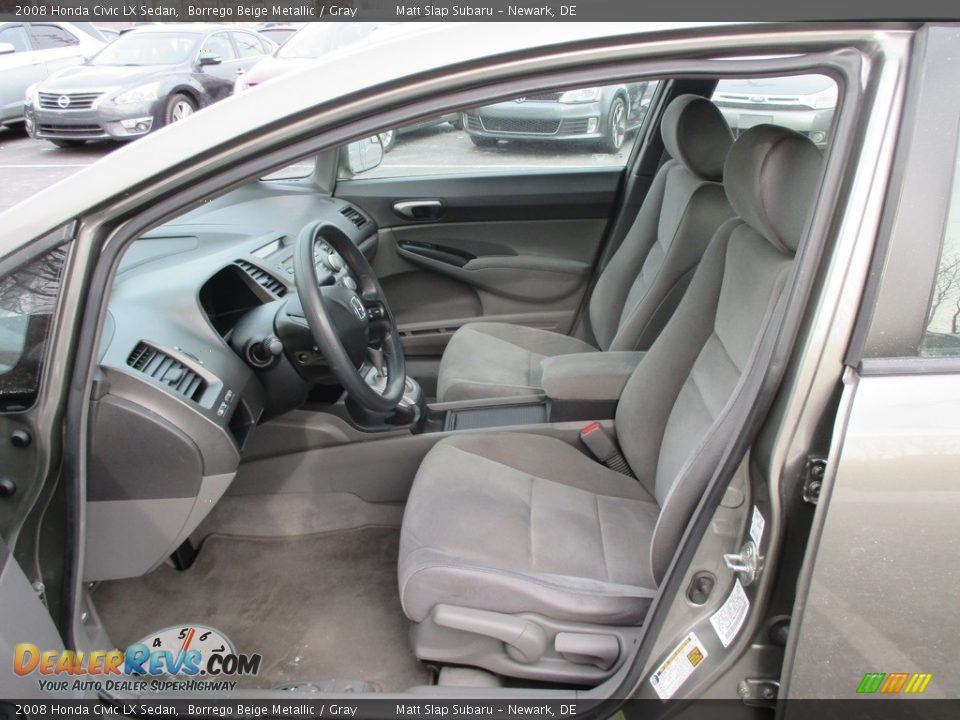 2008 Honda Civic LX Sedan Borrego Beige Metallic / Gray Photo #12