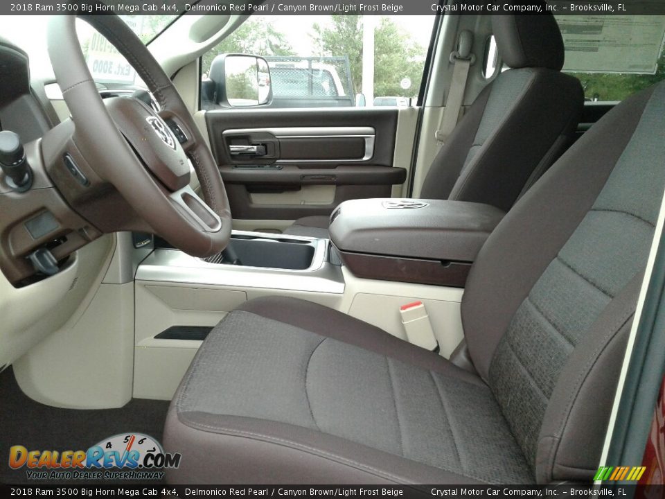 2018 Ram 3500 Big Horn Mega Cab 4x4 Delmonico Red Pearl / Canyon Brown/Light Frost Beige Photo #8