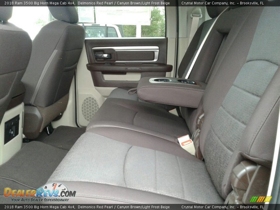 2018 Ram 3500 Big Horn Mega Cab 4x4 Delmonico Red Pearl / Canyon Brown/Light Frost Beige Photo #9