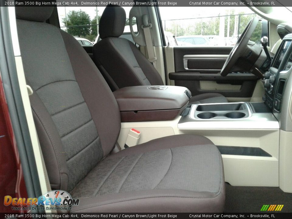 2018 Ram 3500 Big Horn Mega Cab 4x4 Delmonico Red Pearl / Canyon Brown/Light Frost Beige Photo #11
