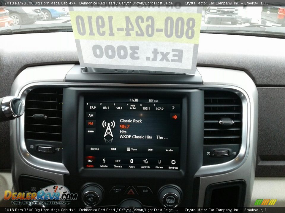 2018 Ram 3500 Big Horn Mega Cab 4x4 Delmonico Red Pearl / Canyon Brown/Light Frost Beige Photo #16