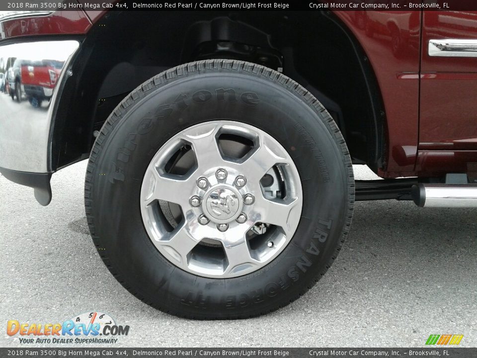 2018 Ram 3500 Big Horn Mega Cab 4x4 Delmonico Red Pearl / Canyon Brown/Light Frost Beige Photo #21