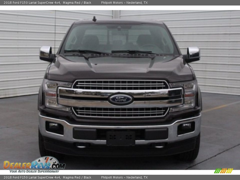 2018 Ford F150 Lariat SuperCrew 4x4 Magma Red / Black Photo #2