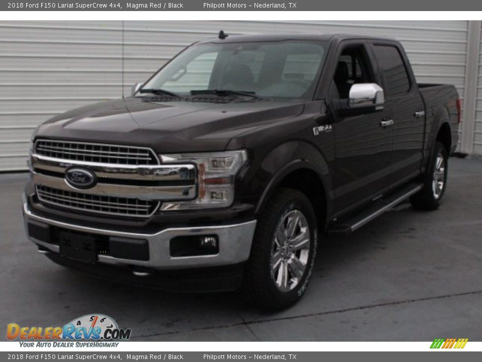 2018 Ford F150 Lariat SuperCrew 4x4 Magma Red / Black Photo #3