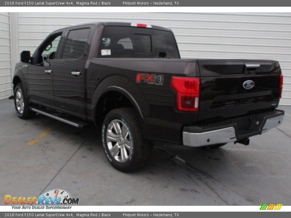 2018 Ford F150 Lariat SuperCrew 4x4 Magma Red / Black Photo #8
