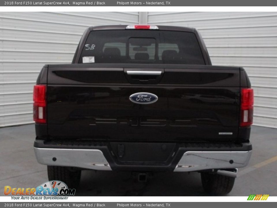 2018 Ford F150 Lariat SuperCrew 4x4 Magma Red / Black Photo #9