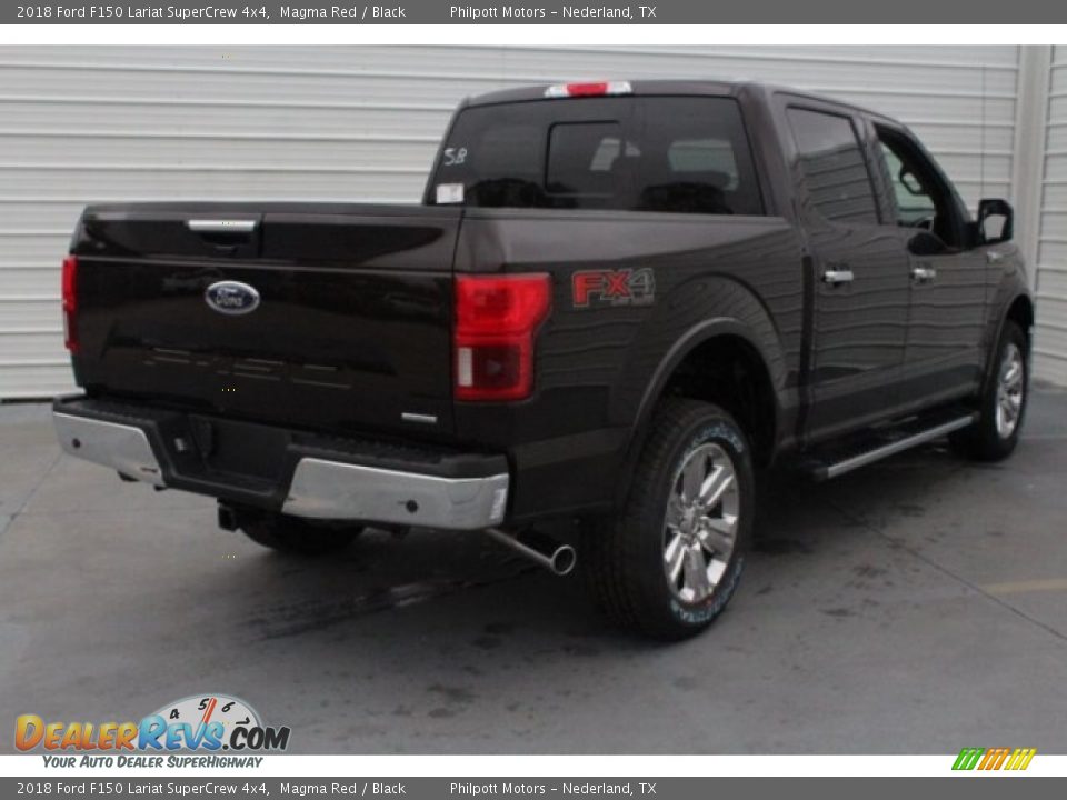 2018 Ford F150 Lariat SuperCrew 4x4 Magma Red / Black Photo #10