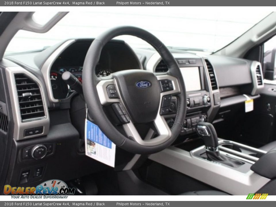 2018 Ford F150 Lariat SuperCrew 4x4 Magma Red / Black Photo #14