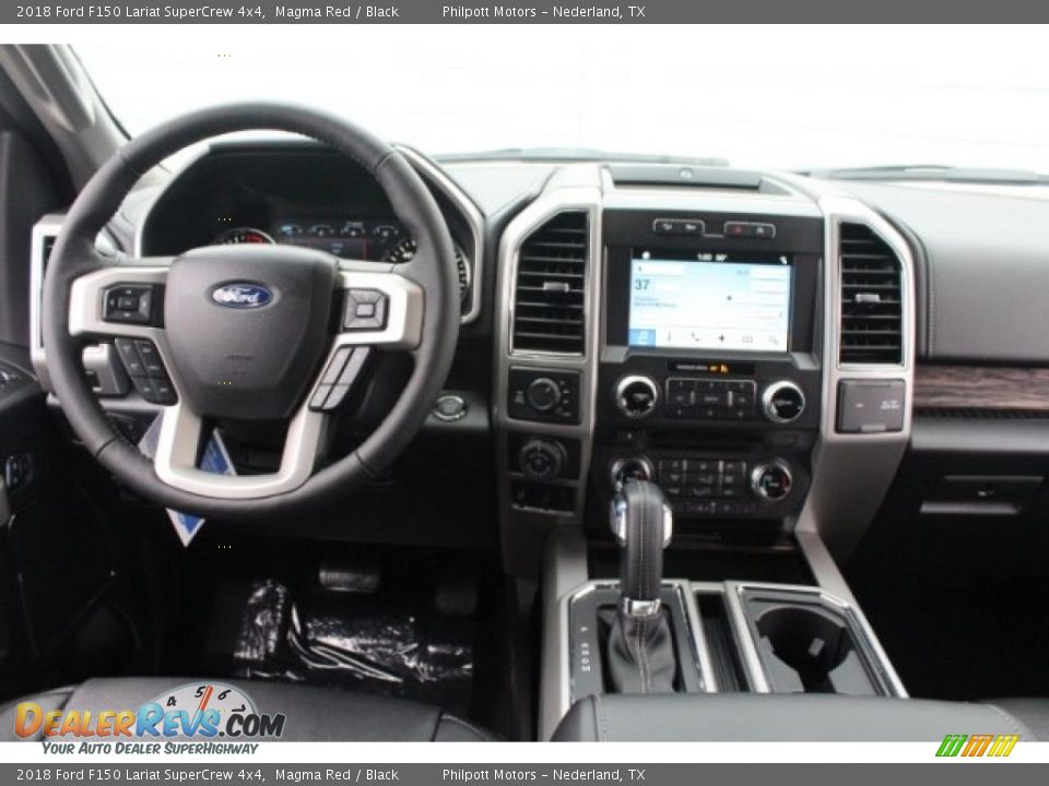 2018 Ford F150 Lariat SuperCrew 4x4 Magma Red / Black Photo #29