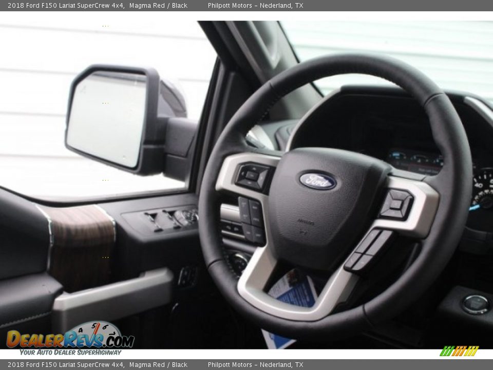 2018 Ford F150 Lariat SuperCrew 4x4 Magma Red / Black Photo #30