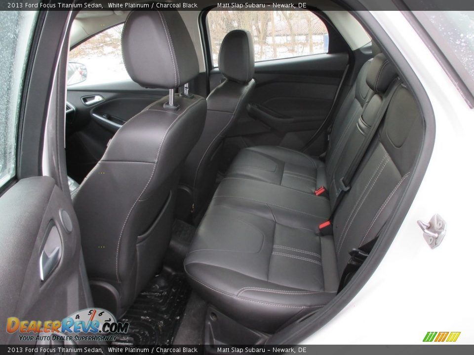2013 Ford Focus Titanium Sedan White Platinum / Charcoal Black Photo #22