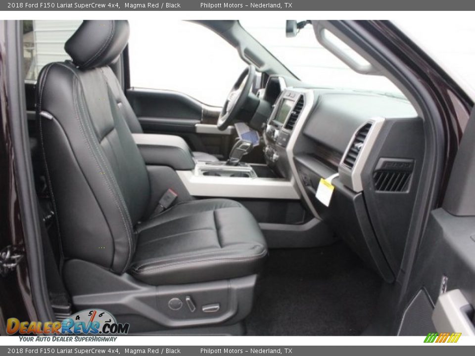 2018 Ford F150 Lariat SuperCrew 4x4 Magma Red / Black Photo #36