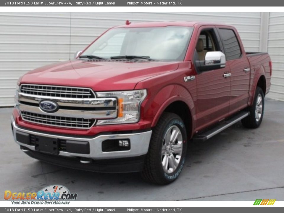 2018 Ford F150 Lariat SuperCrew 4x4 Ruby Red / Light Camel Photo #3