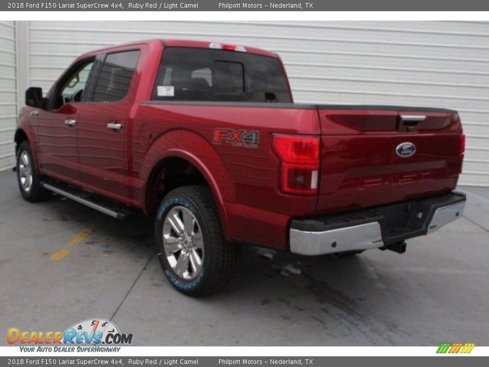 2018 Ford F150 Lariat SuperCrew 4x4 Ruby Red / Light Camel Photo #9