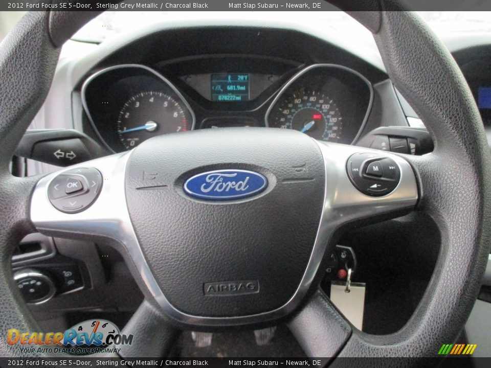 2012 Ford Focus SE 5-Door Sterling Grey Metallic / Charcoal Black Photo #11