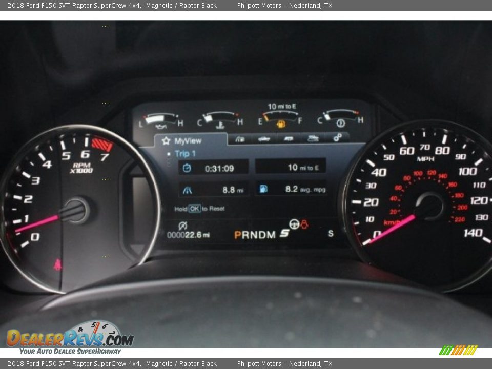 2018 Ford F150 SVT Raptor SuperCrew 4x4 Gauges Photo #22