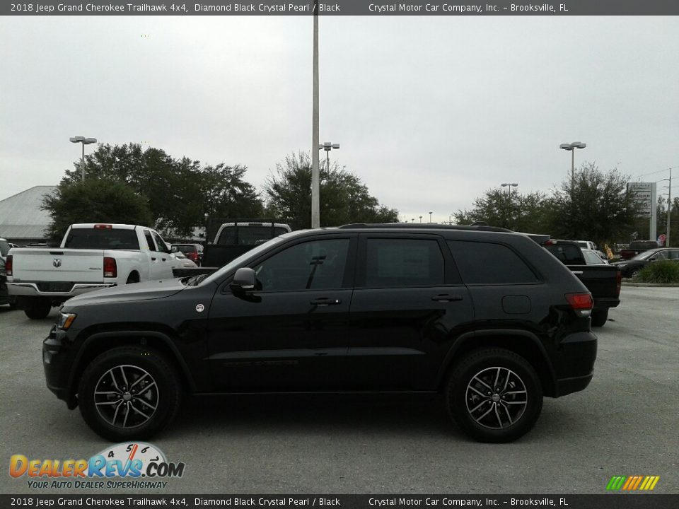 2018 Jeep Grand Cherokee Trailhawk 4x4 Diamond Black Crystal Pearl / Black Photo #3