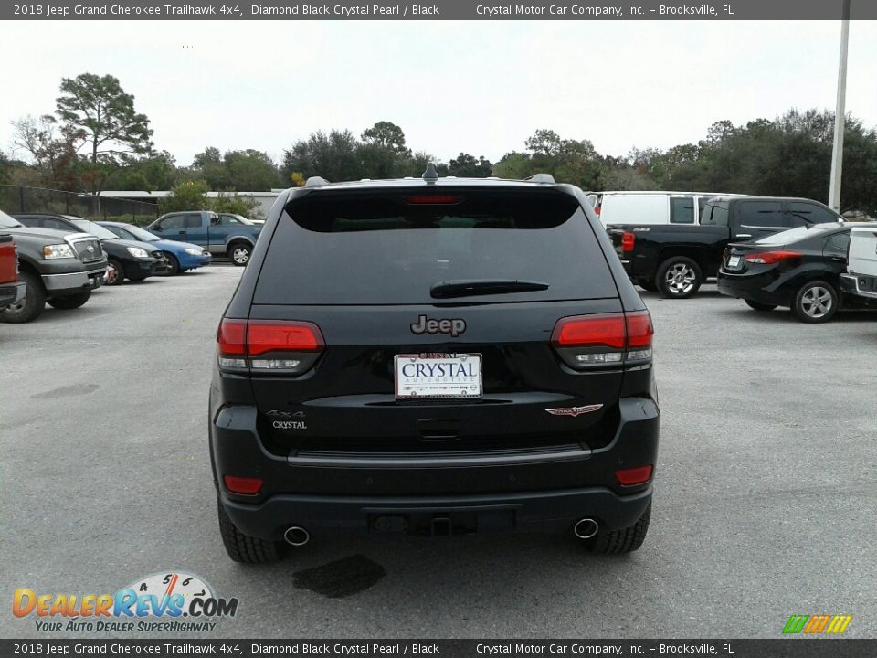 2018 Jeep Grand Cherokee Trailhawk 4x4 Diamond Black Crystal Pearl / Black Photo #6