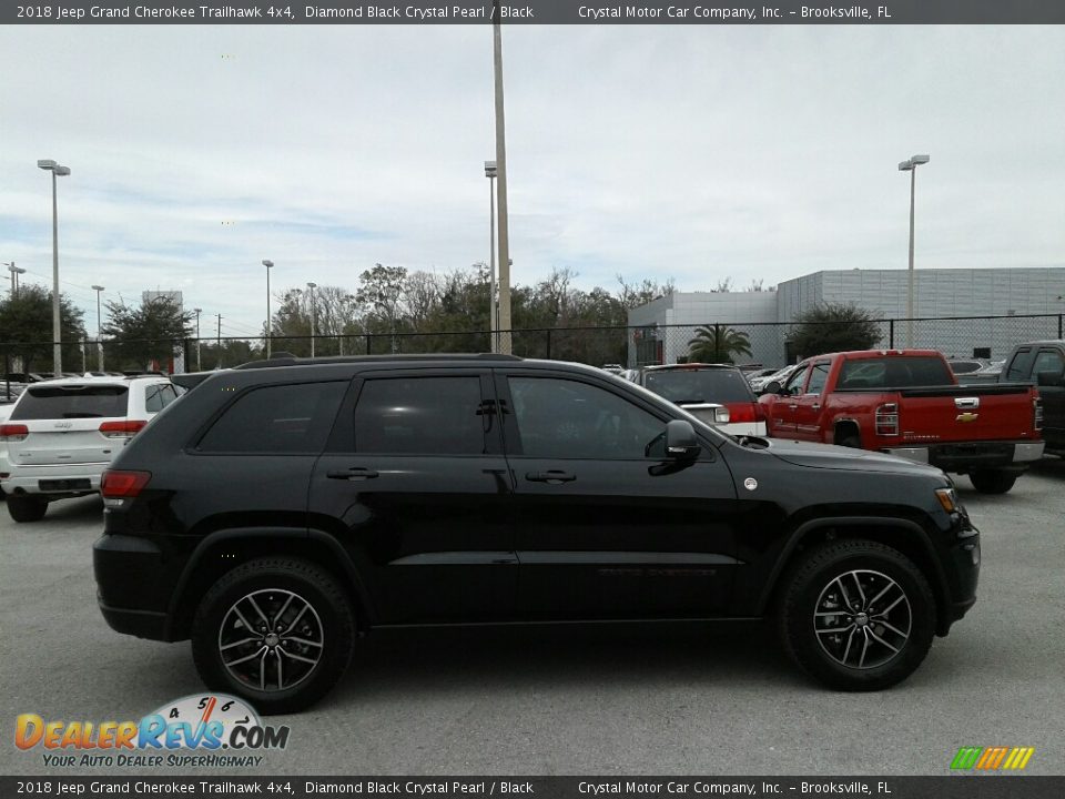 2018 Jeep Grand Cherokee Trailhawk 4x4 Diamond Black Crystal Pearl / Black Photo #8