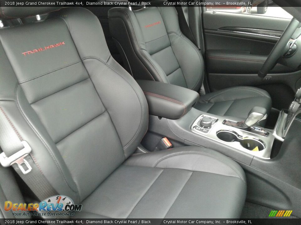 2018 Jeep Grand Cherokee Trailhawk 4x4 Diamond Black Crystal Pearl / Black Photo #14
