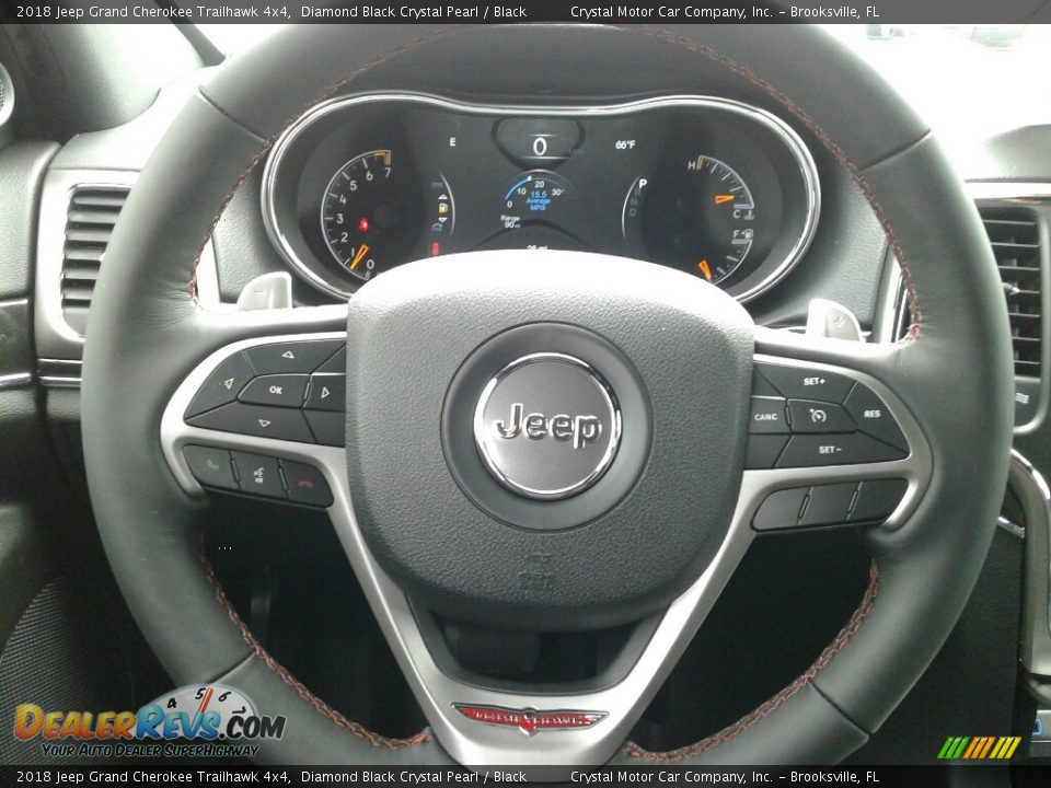 2018 Jeep Grand Cherokee Trailhawk 4x4 Diamond Black Crystal Pearl / Black Photo #16