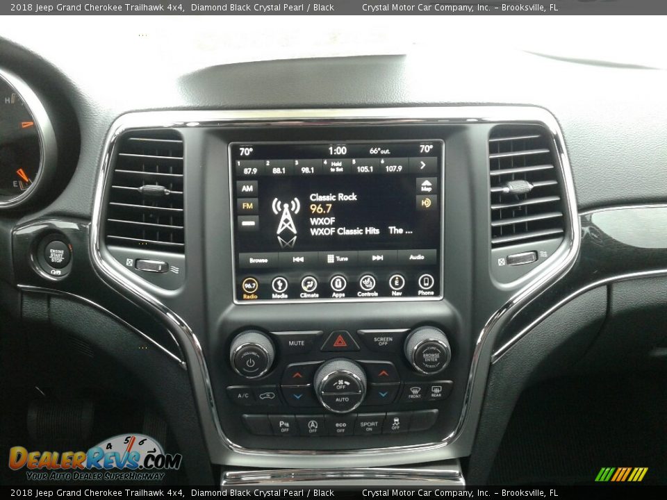 2018 Jeep Grand Cherokee Trailhawk 4x4 Diamond Black Crystal Pearl / Black Photo #17