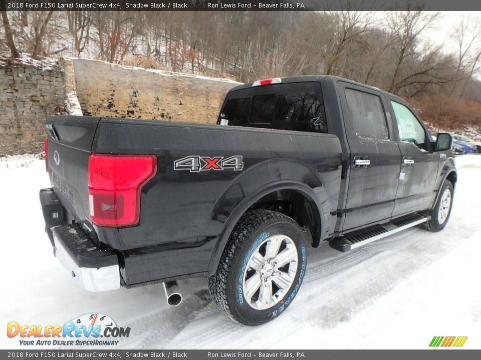 2018 Ford F150 Lariat SuperCrew 4x4 Shadow Black / Black Photo #3