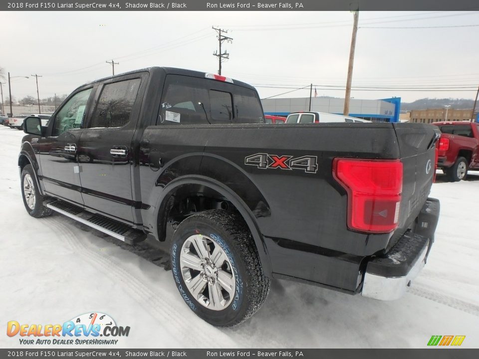 2018 Ford F150 Lariat SuperCrew 4x4 Shadow Black / Black Photo #5